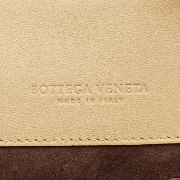 Pre Owned Bottega Veneta Cream Intrecciato Leather Olimpia Top Handle Bag