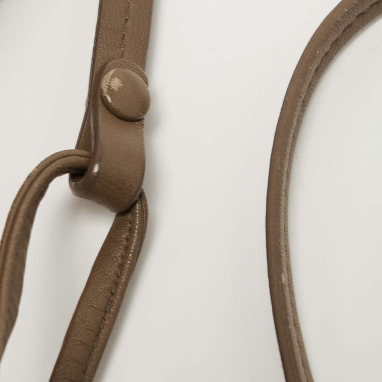 Pre Owned Bottega Veneta Beige Intrecciato Leather Nodini Crossbody Bag