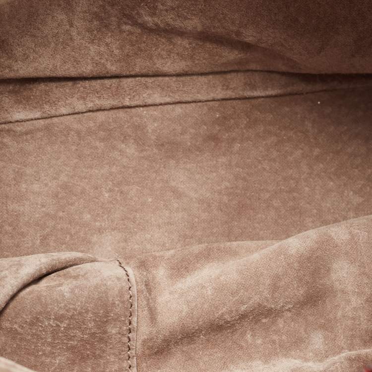 Pre Owned Bottega Veneta Red Intrecciato Leather Montaigne Satchel