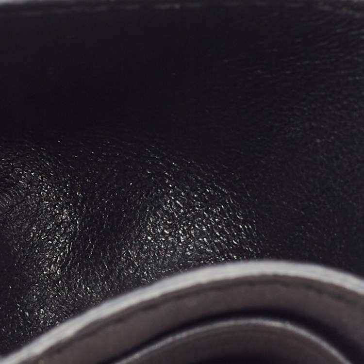 مملوكة مسبقًا Bottega Veneta Black Intrecciato Leather Studded Card Holder
