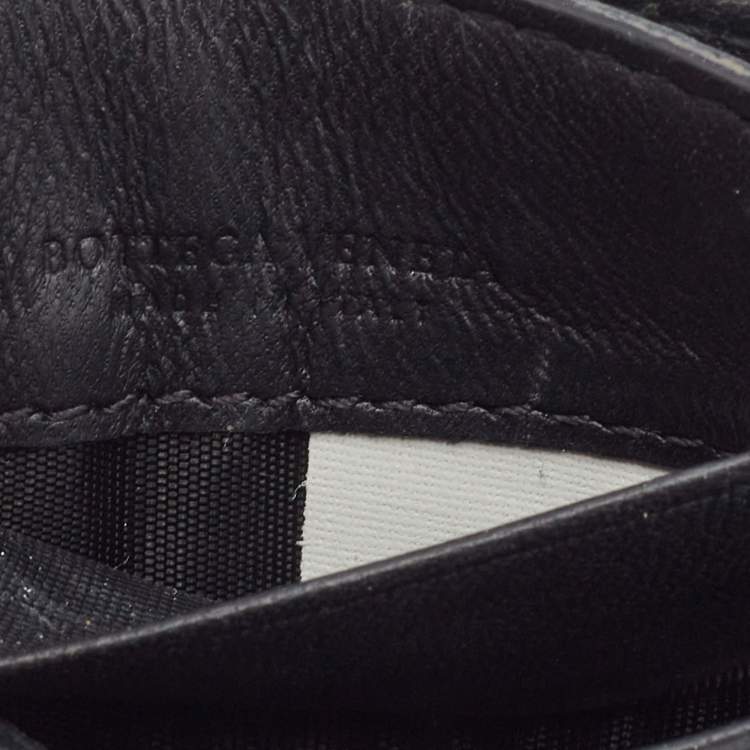 مملوكة مسبقًا Bottega Veneta Black Intrecciato Leather Studded Card Holder