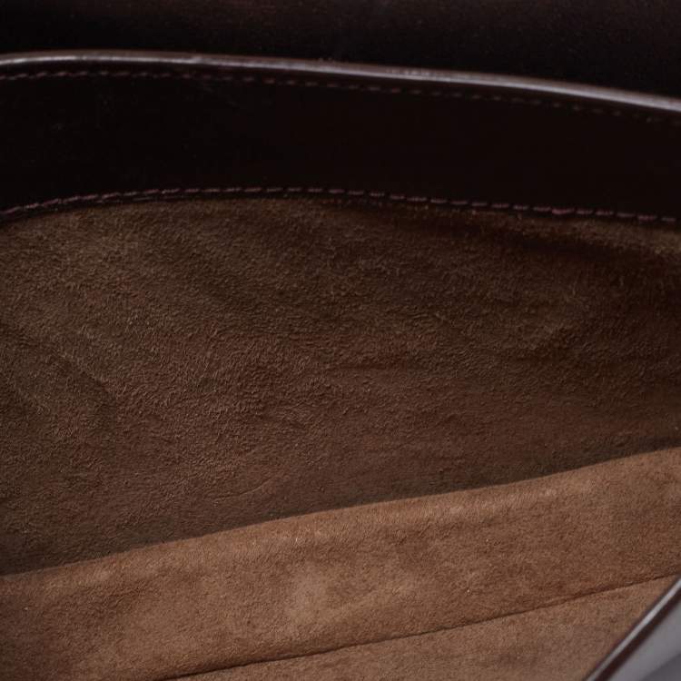 Pre Owned Bottega Veneta Bronze Intrecciato Leather Flap Chain Shoulder Bag