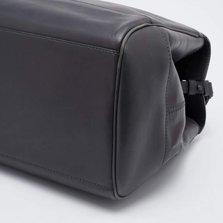 Pre Owned Bottega Veneta Grey Intrecciato Leather Tote