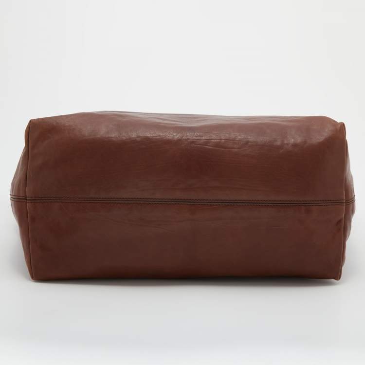 Pre Owned Bottega Veneta Brown Intrecciato Leather Tote