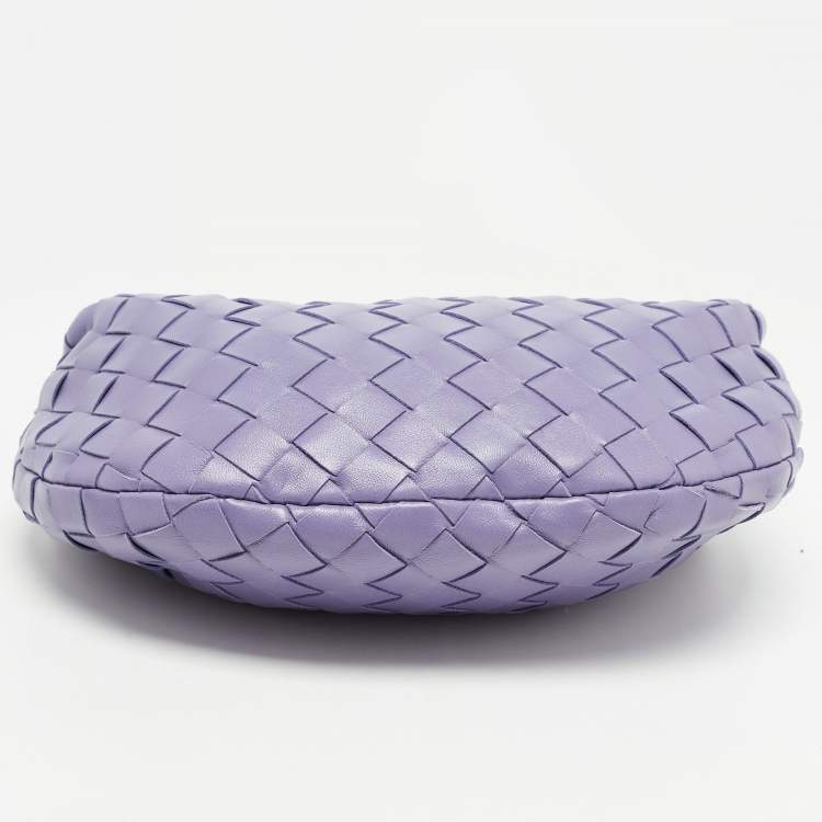 Pre Owned Bottega Veneta Lilac Leather Mini BV Jodie Bag