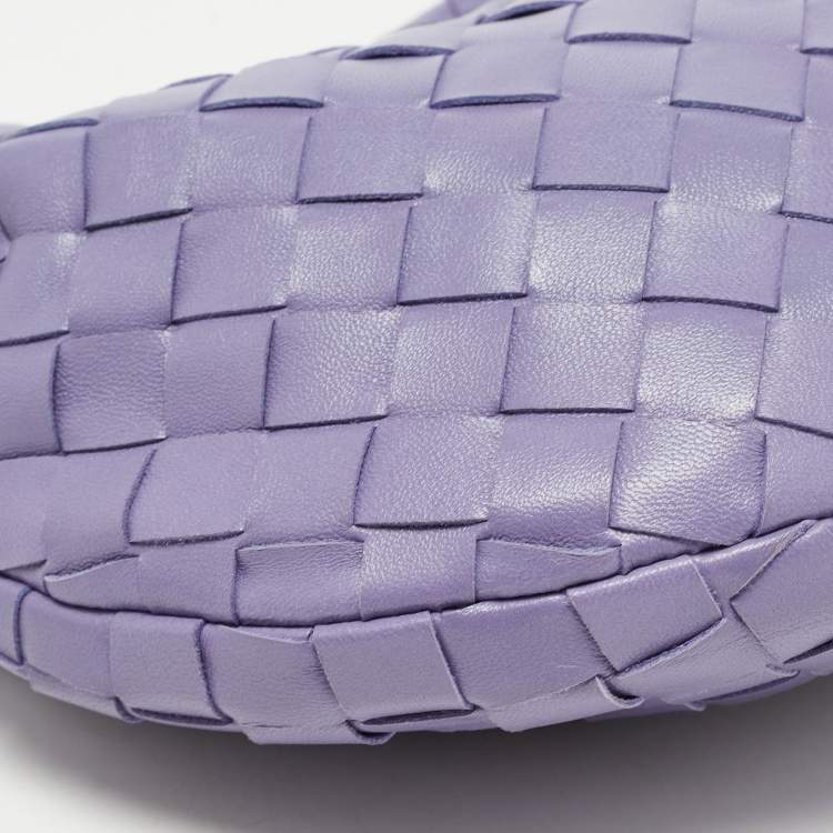 Pre Owned Bottega Veneta Lilac Leather Mini BV Jodie Bag