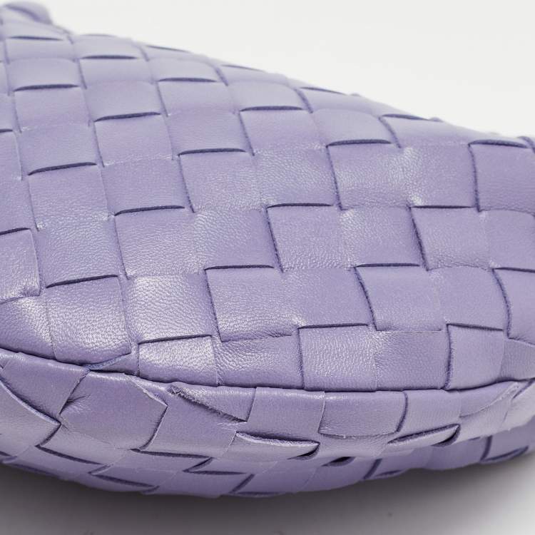 Pre Owned Bottega Veneta Lilac Leather Mini BV Jodie Bag