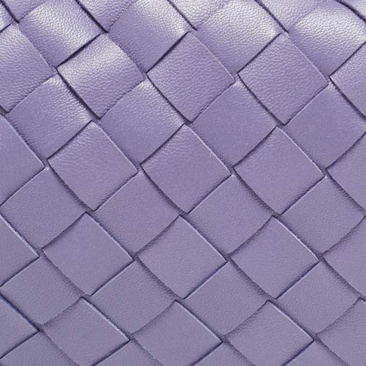 Pre Owned Bottega Veneta Lilac Leather Mini BV Jodie Bag