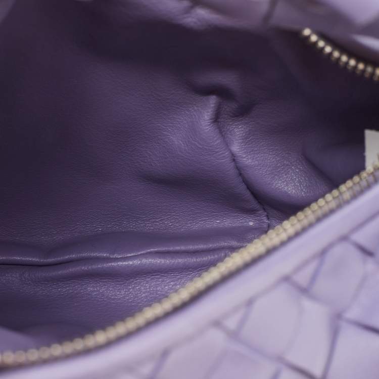 Pre Owned Bottega Veneta Lilac Leather Mini BV Jodie Bag
