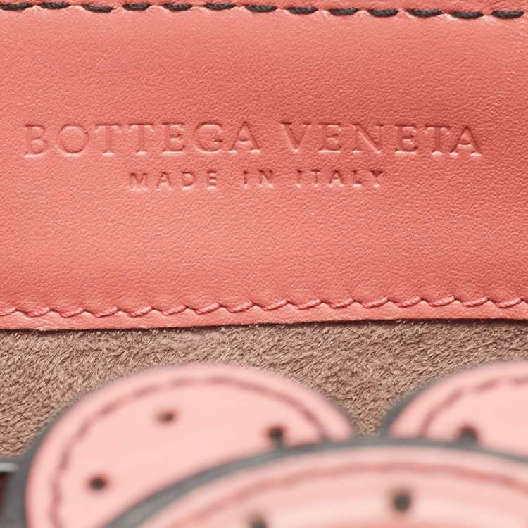 Pre Owned Bottega Veneta Old Rose Intrecciato Leather City Knot Shoulder Bag