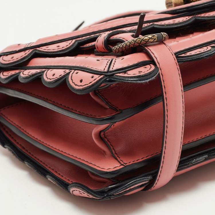 Pre Owned Bottega Veneta Old Rose Intrecciato Leather City Knot Shoulder Bag