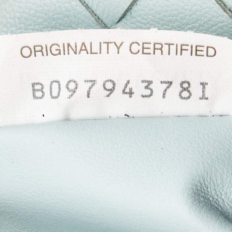 Pre Owned Bottega Veneta Light Blue Intrecciato Leather Mini Jodie Hobo