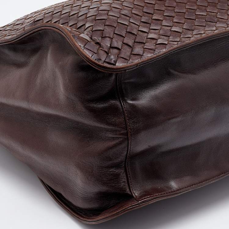 Pre Owned Bottega Veneta Brown Intrecciato Leather Hobo