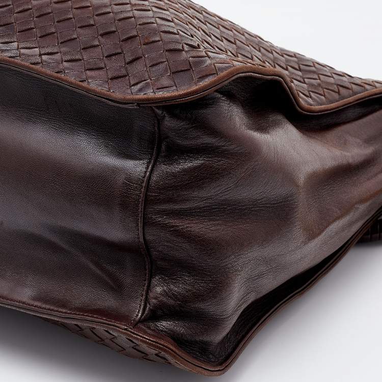 Pre Owned Bottega Veneta Brown Intrecciato Leather Hobo