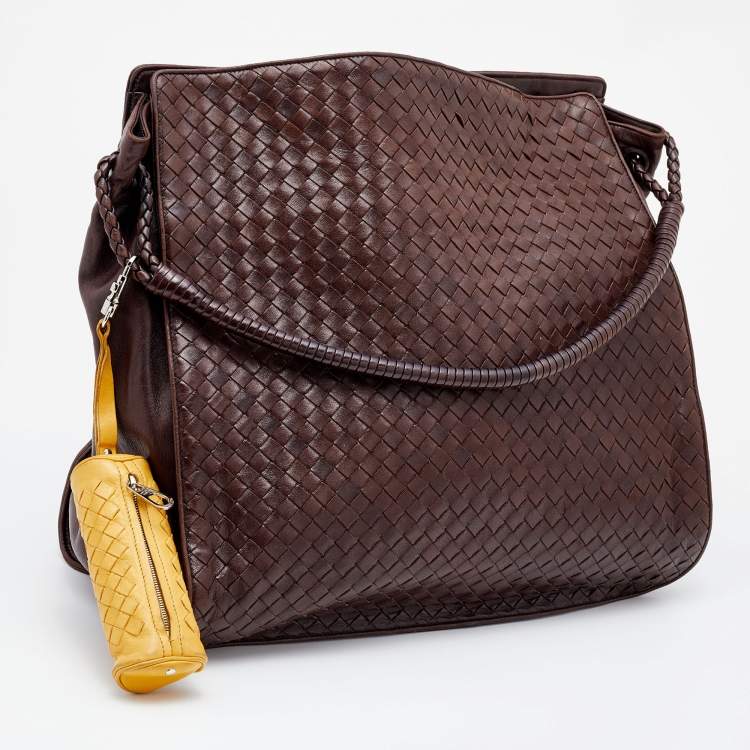 Pre Owned Bottega Veneta Brown Intrecciato Leather Hobo