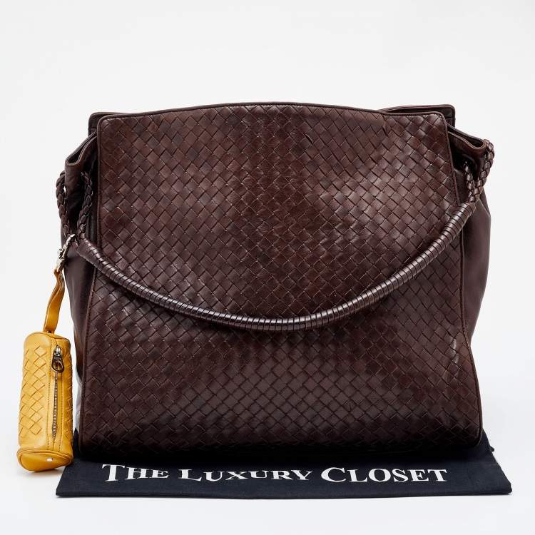 Pre Owned Bottega Veneta Brown Intrecciato Leather Hobo