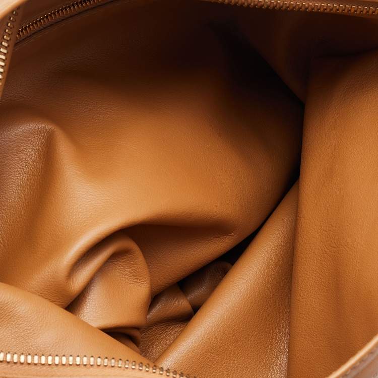 Pre Owned Bottega Veneta Tan Leather BV Knotted Twist Clutch