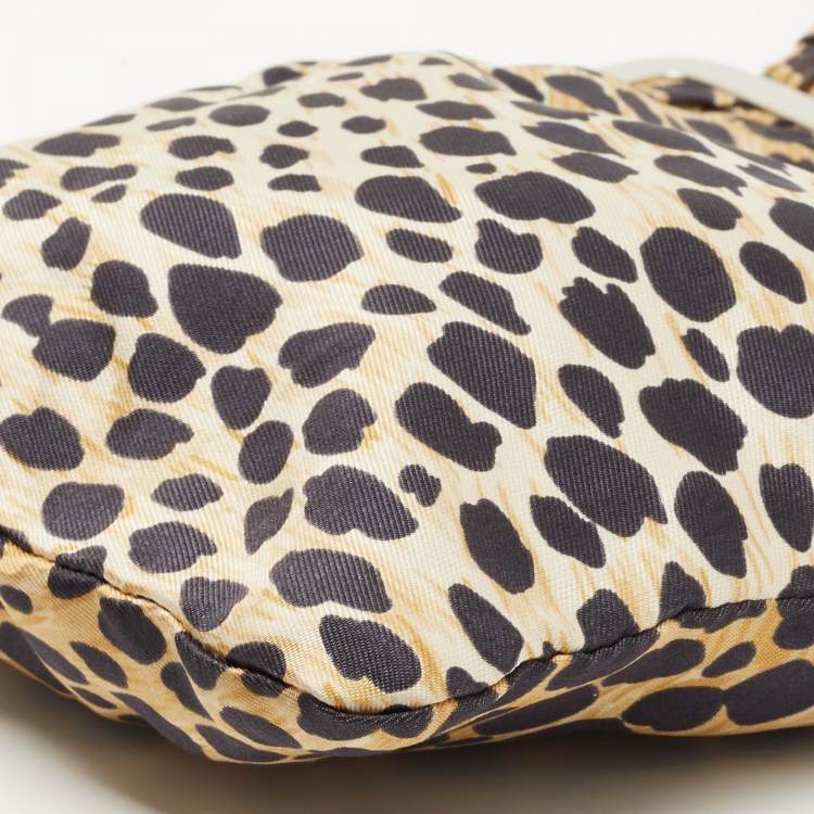 Pre Owned Dolce & Gabbana Black/Yellow Leopard Print Fabric Frame Pochette