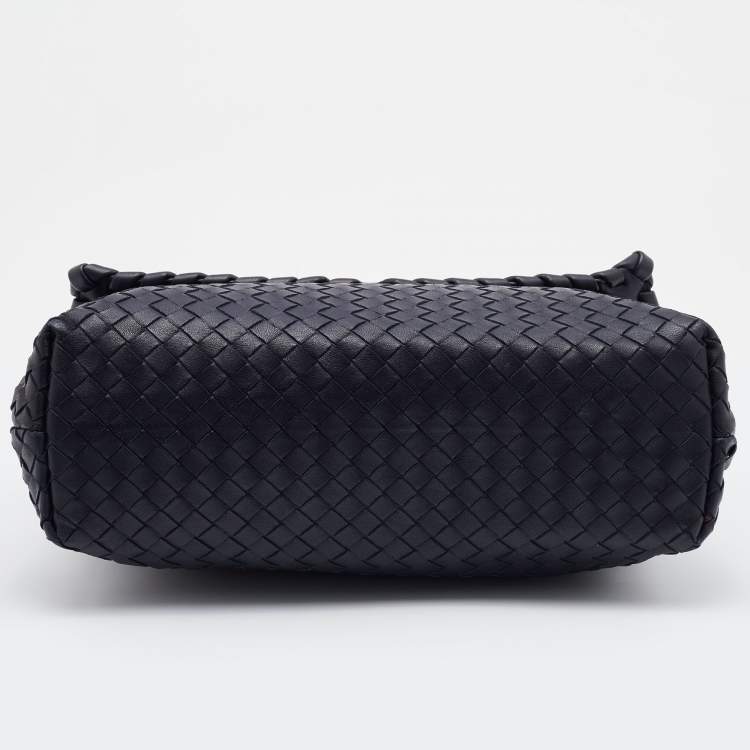 Pre Owned Bottega Veneta Black Intrecciato Leather Medium Olimpia Shoulder Bag