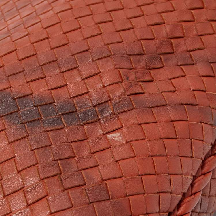 Pre Owned Bottega Veneta Two-Tone Brown Intrecciato Leather Large Hobo