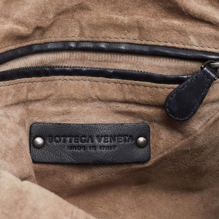 مملوكة مسبقًا Bottega Veneta Black Intrecciato Leather Nodini Crossbody Bag