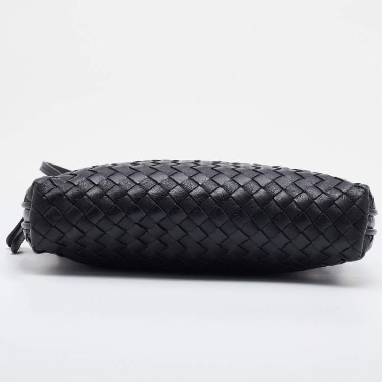 مملوكة مسبقًا Bottega Veneta Black Intrecciato Leather Nodini Crossbody Bag