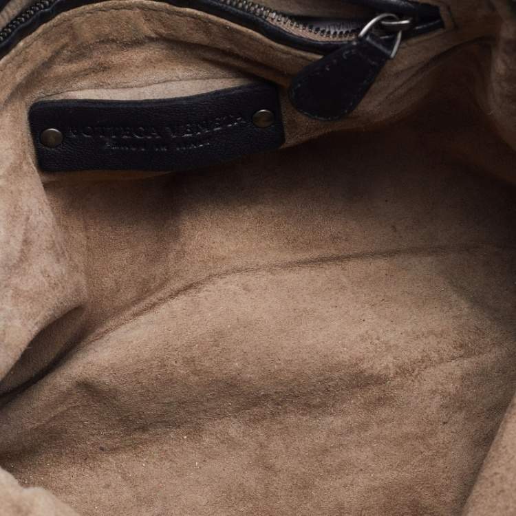 مملوكة مسبقًا Bottega Veneta Black Intrecciato Leather Nodini Crossbody Bag