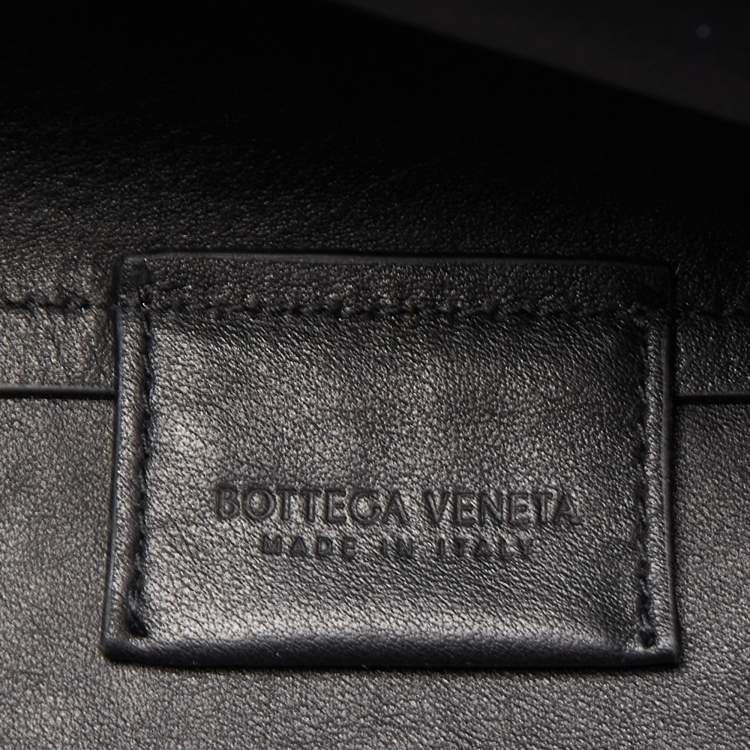 Pre Owned Bottega Veneta Black Leather Medium Point Shoulder Bag