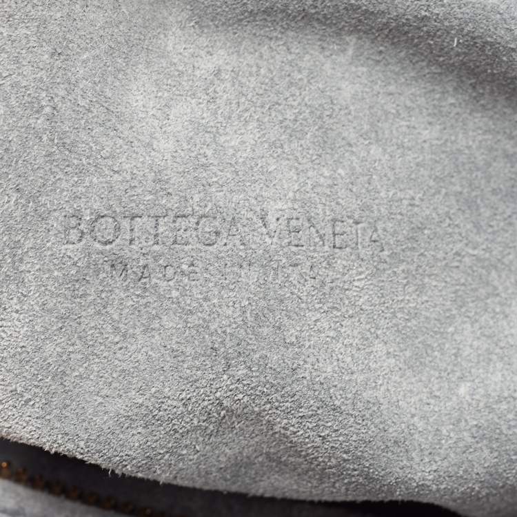 Pre Owned Bottega Veneta Grey Intrecciato Suede BV Jdoie Hobo