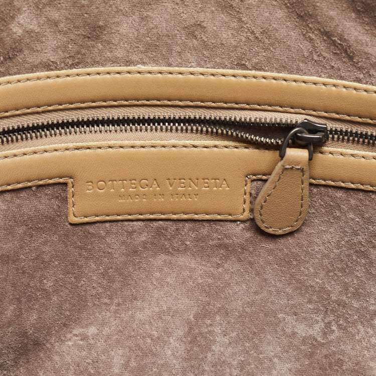مملوكة مسبقًا Bottega Veneta Beige Intrecciato Leather Nodini Shoulder Bag