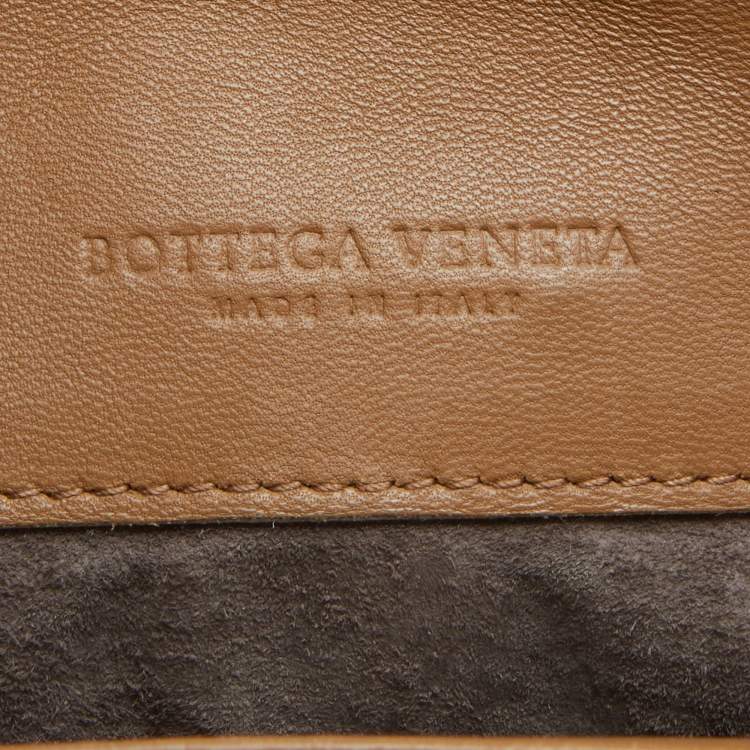 Pre Owned Bottega Veneta Beige Intrecciato Leather Small Olimpia Shoulder Bag
