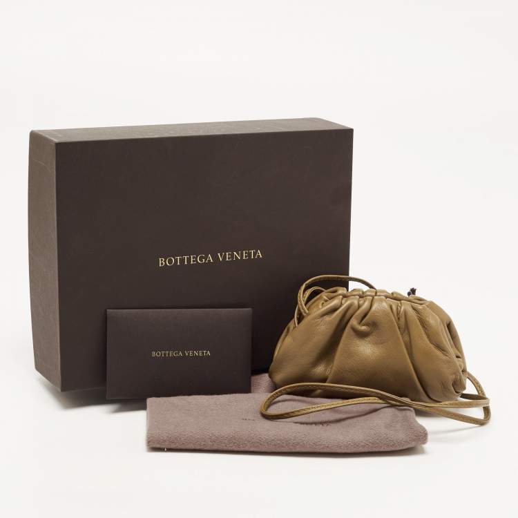 Pre Owned Bottega Veneta Brown Intrecciato Leather Wristlet Coin Purse