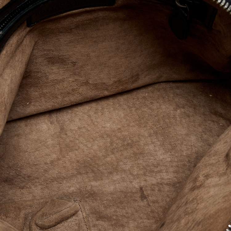 Pre Owned Bottega Veneta Black Intrecciato Leather Nodini Crossbody Bag