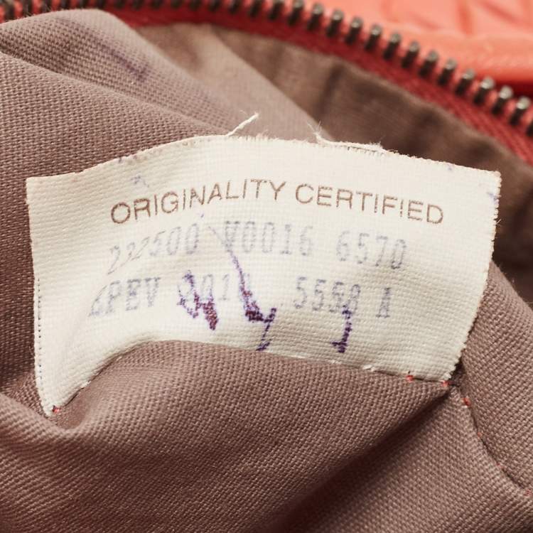 Pre Owned Bottega Veneta Coral Orange Intrecciato Leather Belly Veneta Hobo