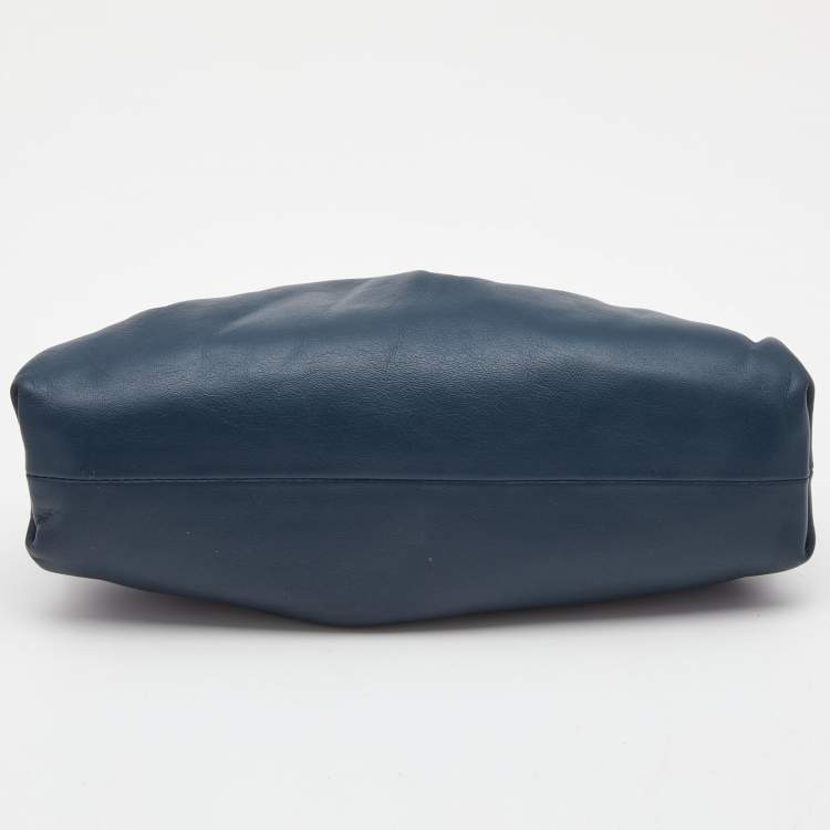 Pre Owned Bottega Veneta Dark Blue Leather Mini The Pouch Bag