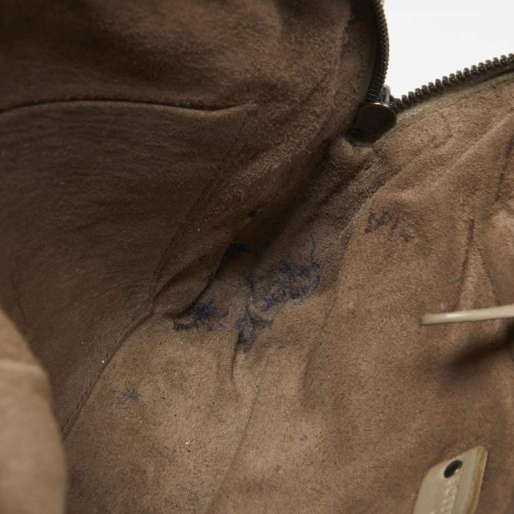 Pre Owned Bottega Veneta Beige Intrecciato Leather Nodini Shoulder Bag