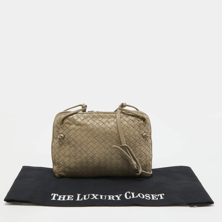 Pre Owned Bottega Veneta Beige Intrecciato Leather Nodini Shoulder Bag