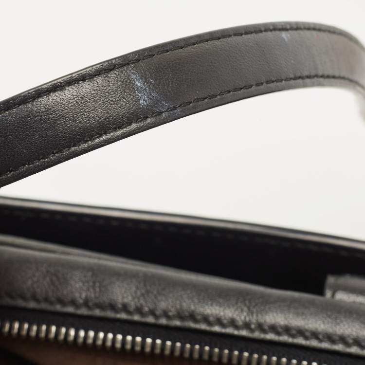 Pre Owned Bottega Veneta Black Intrecciato Leather Camera Shoulder Bag