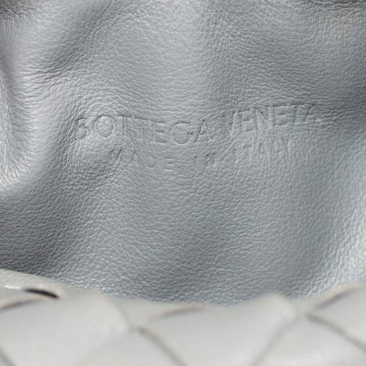 Pre Owned Bottega Veneta Dark Grey Intrecciato Leather Mini Jodie Hobo