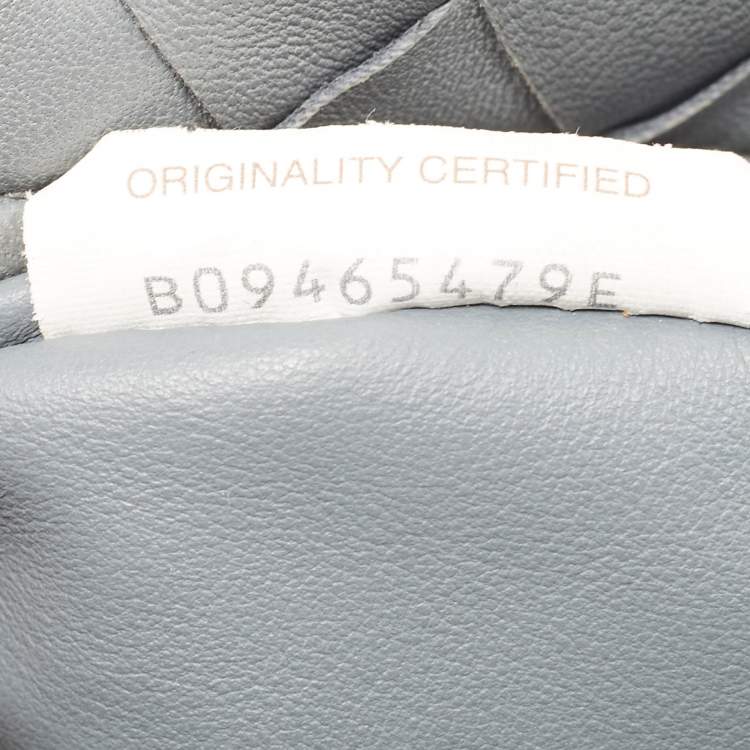 Pre Owned Bottega Veneta Dark Grey Intrecciato Leather Mini Jodie Hobo