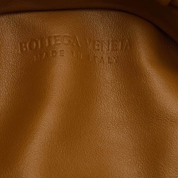 Pre Owned Bottega Veneta Tan Leather Chain Pouch Clutch