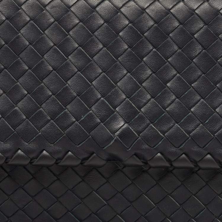 Pre Owned Bottega Veneta Black Intrecciato Leather Medium Olimpia Shoulder Bag
