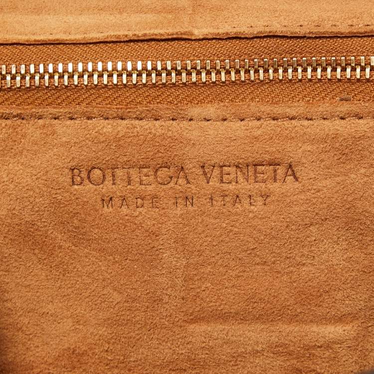 Pre Owned Bottega Veneta Dark Brown Intrecciato Leather Arco Tote