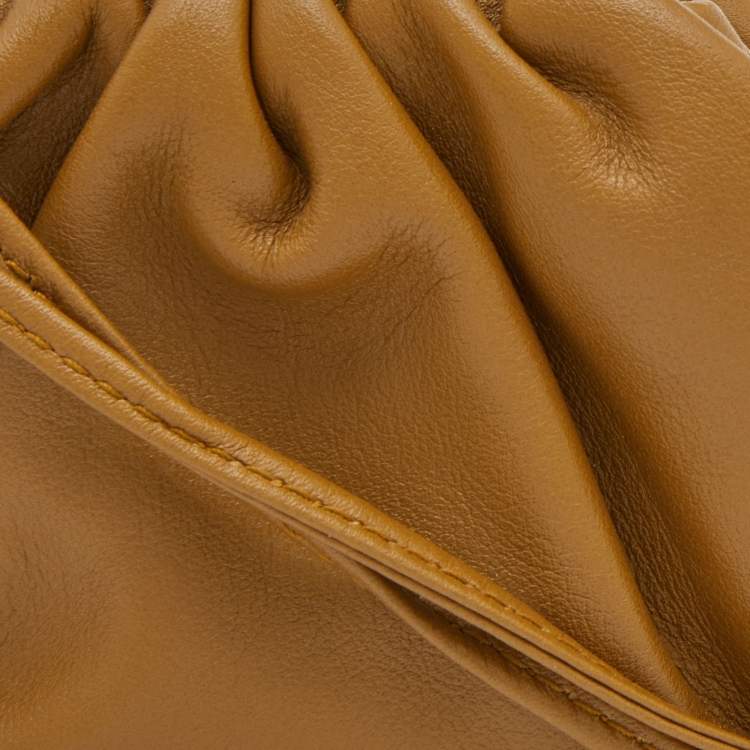 Pre Owned Bottega Veneta Brown Intrecciato Leather Wristlet Coin Purse