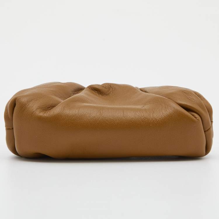 Pre Owned Bottega Veneta Brown Intrecciato Leather Wristlet Coin Purse