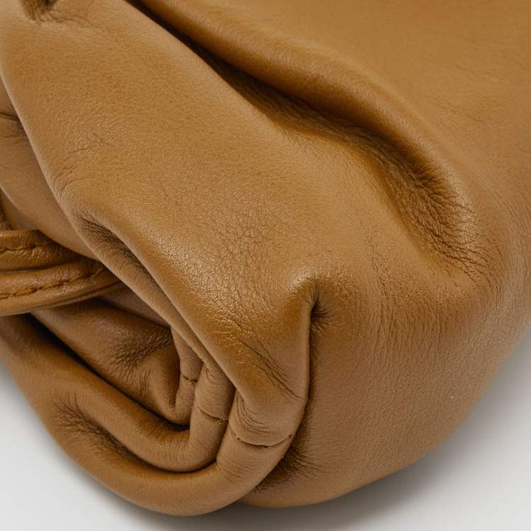Pre Owned Bottega Veneta Brown Intrecciato Leather Wristlet Coin Purse