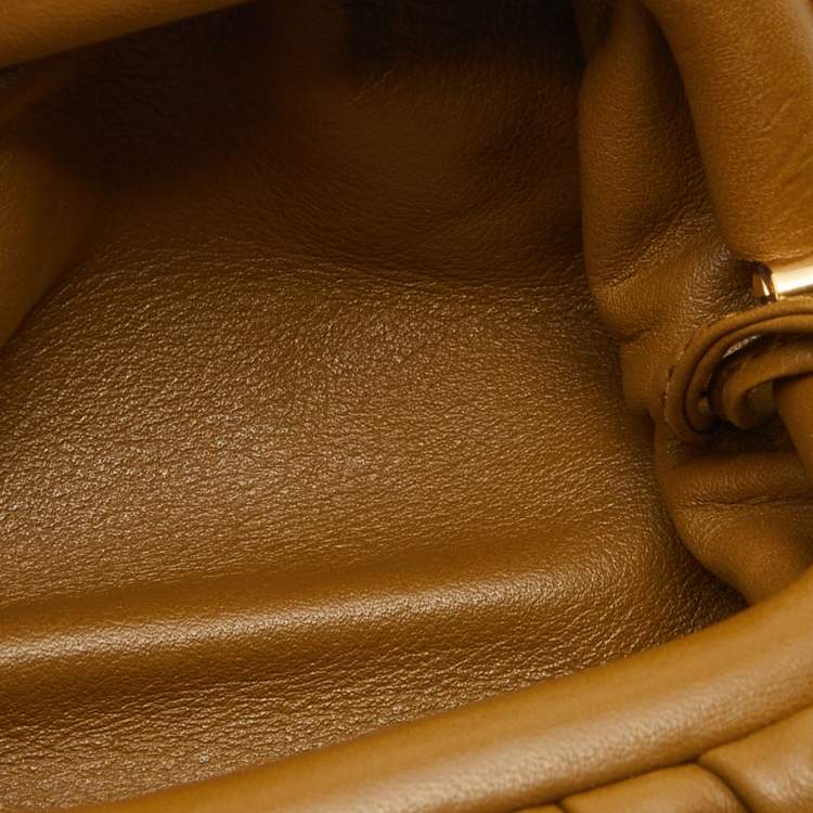 Pre Owned Bottega Veneta Brown Intrecciato Leather Wristlet Coin Purse