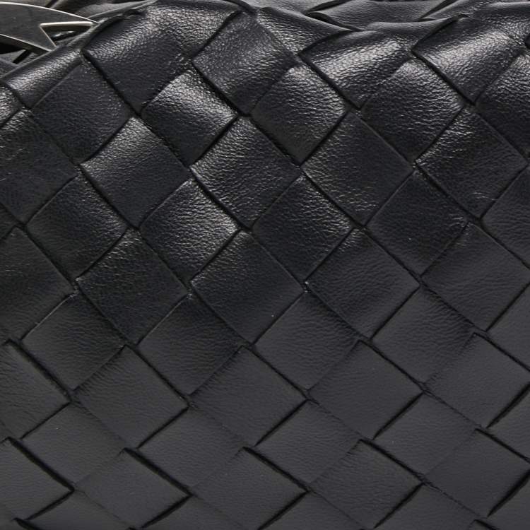 Pre Owned Bottega Veneta Black Intrecciato Leather Mini Jodie Hobo