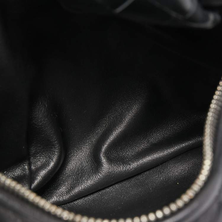 Pre Owned Bottega Veneta Black Intrecciato Leather Mini Jodie Hobo