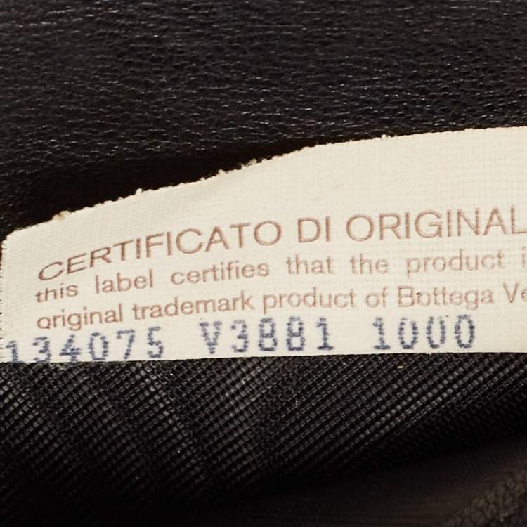 Pre Owned Bottega Veneta Black Intrecciato Leather Flap Continental Wallet